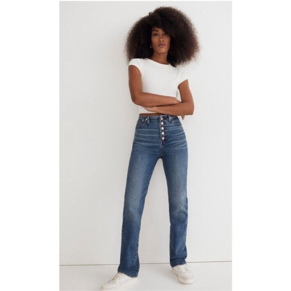 Madewell The ’90s Straight Jean Liola Wash Binded-Waist Edition Size 26